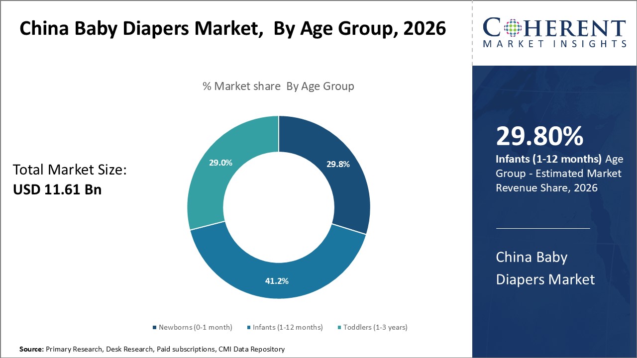 China Baby Diapers Market, By Age Group China Baby Diapers Market, By Age Group