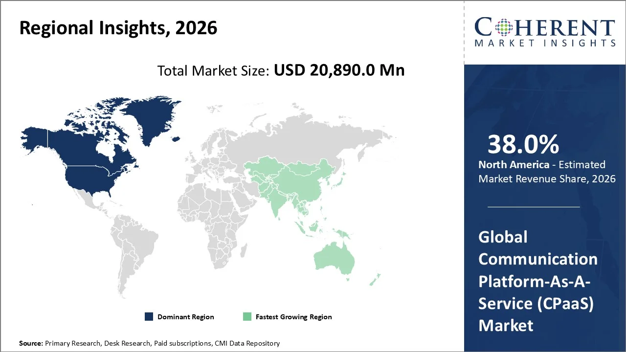 Communication Platform-As-A-Service-(CPaaS) Market By Regional Insights Communication Platform-As-A-Service-(CPaaS) Market By Regional Insights