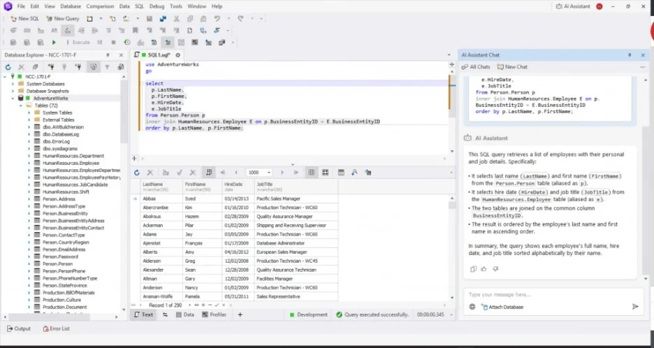 dbForge AI Assistant