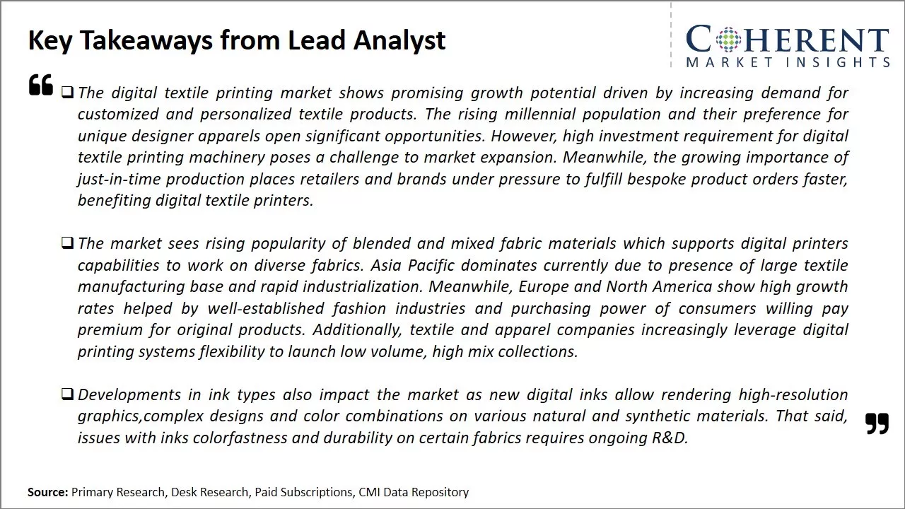 Digital Textile Printing Market Key Takeaways From Lead Analyst