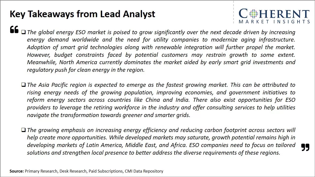 Energy ESO Market Key Takeaways From Lead Analyst