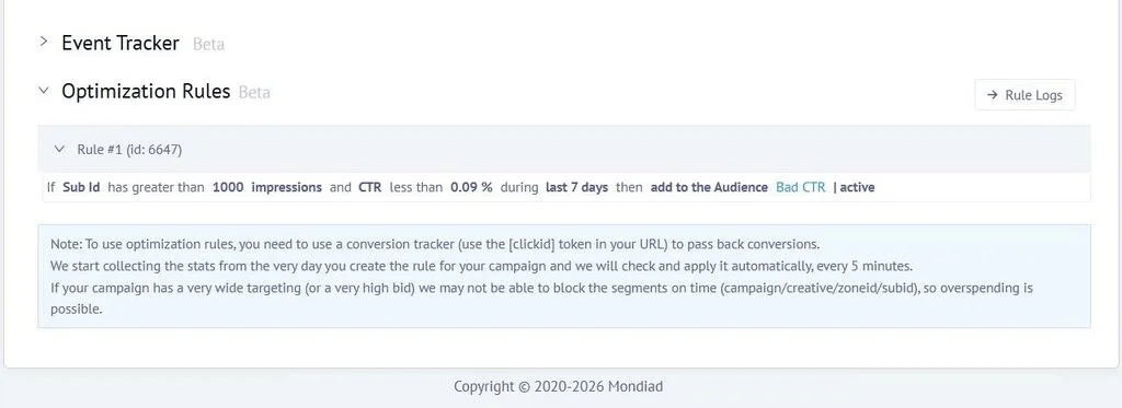 Smart Optimization Rules