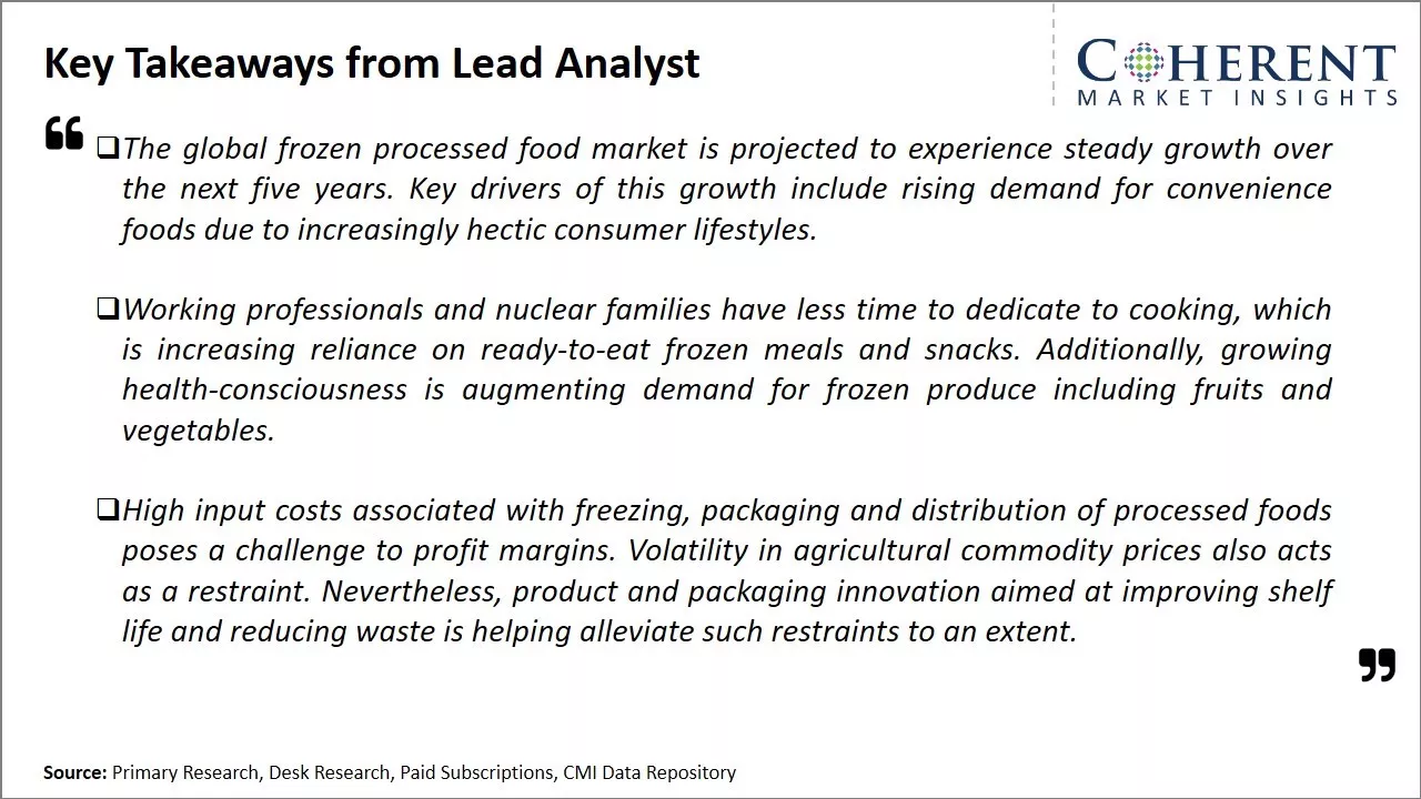 Frozen Processed Food Market Key Takeaways From Lead Analyst