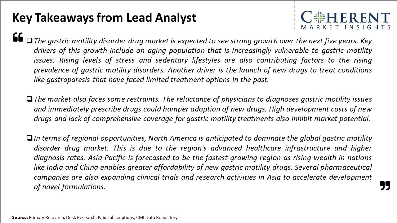 Gastric Motility Disorder Drug Market Key Takeaways From Lead Analyst