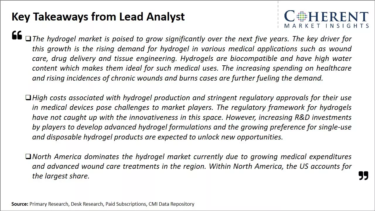 Global Hydrogel Market Key Takeaways From Lead Analyst