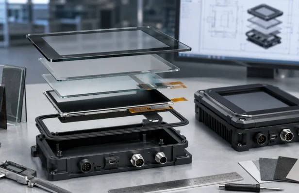 Industrial touch panel layers