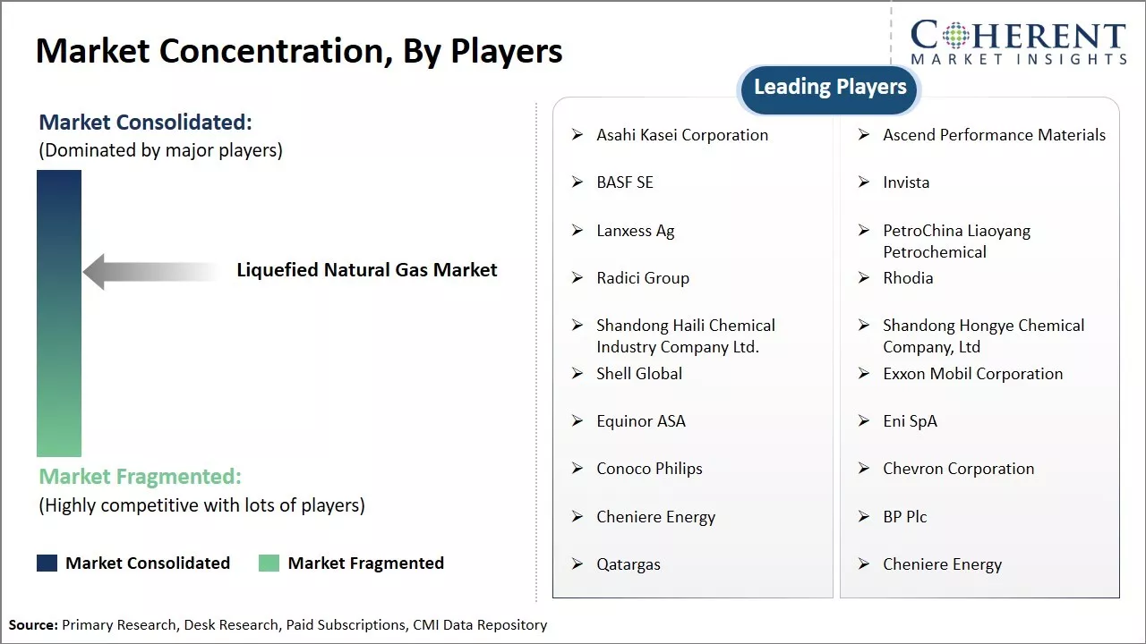 Liquefied Natural Gas Market Concentration By Players