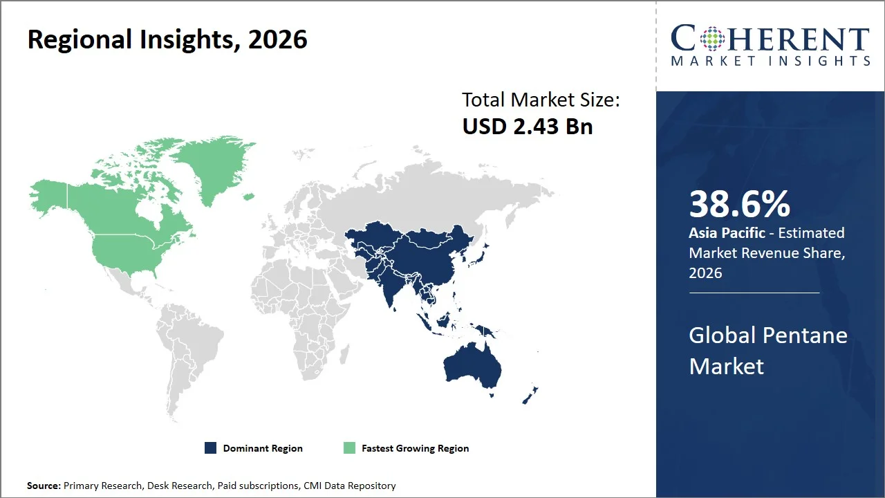Pentane Market By Regional Insights Pentane Market By Regional Insights