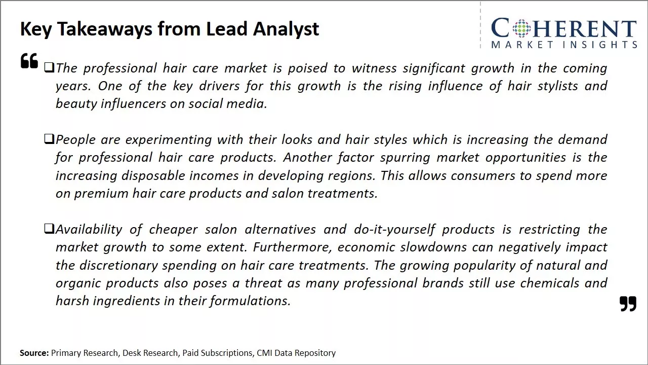 Professional Hair Care Market Key Takeaways From Lead Analyst