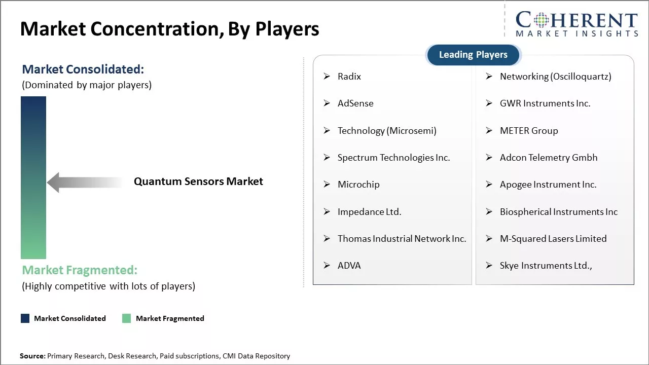 Quantum Sensors Market Concentration By Players