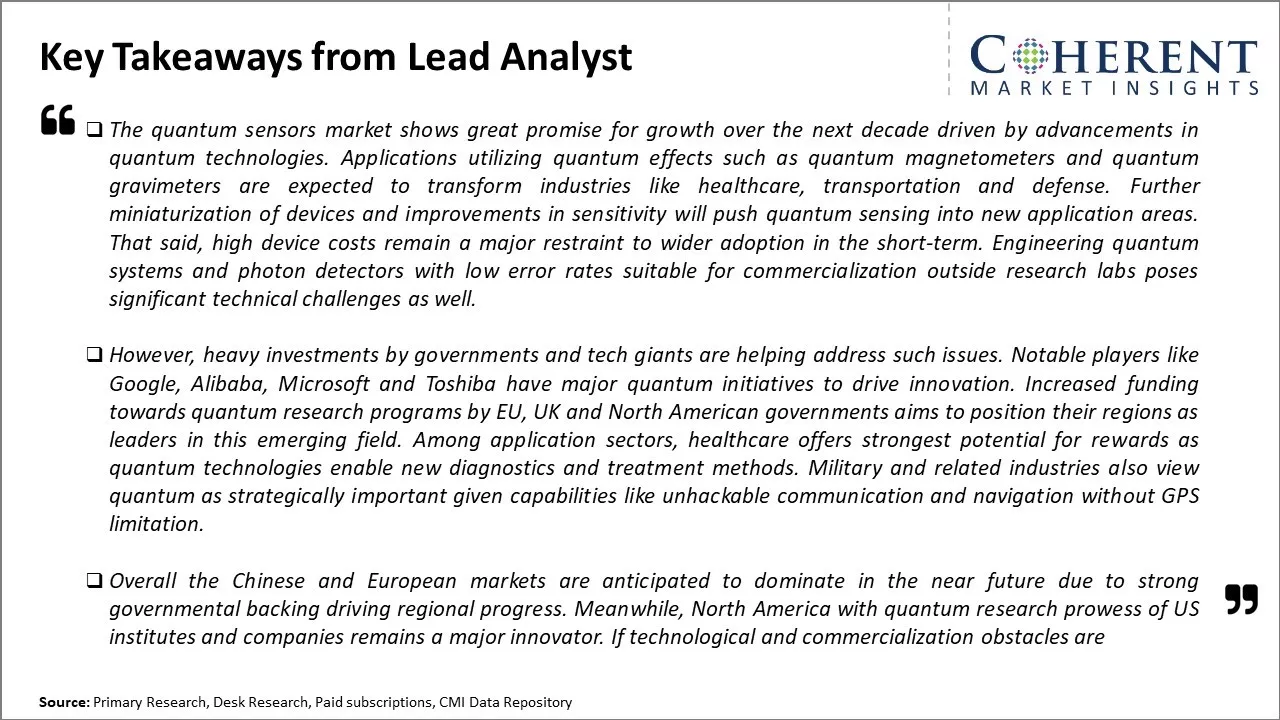 Quantum Sensors Market Key Takeaways From Lead Analyst