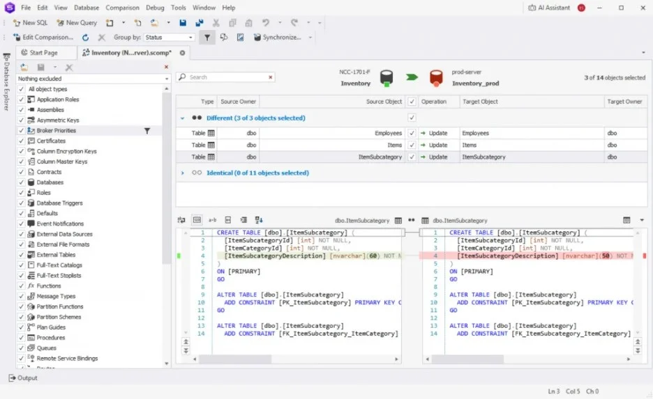 Schema Compare