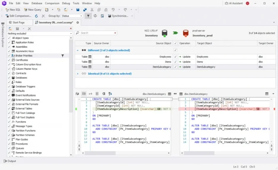 Schema Compare