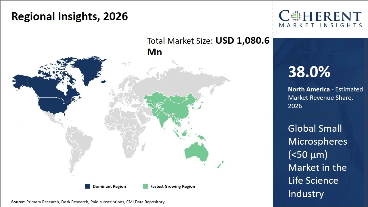 Small Microspheres (<50 µm) Market in the Life Science Industry By Regional Insights Small Microspheres (<50 µm) Market in the Life Science Industry By Regional Insights