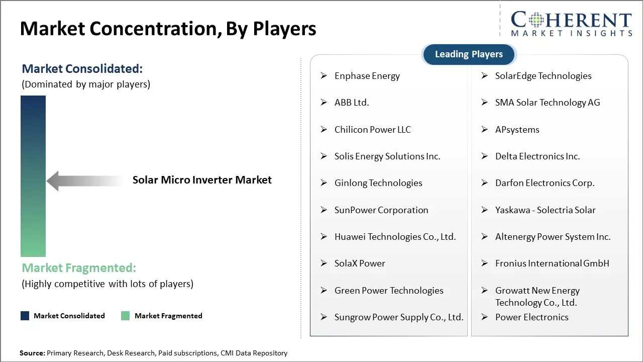 Solar Micro Inverter Market Concentration By Players