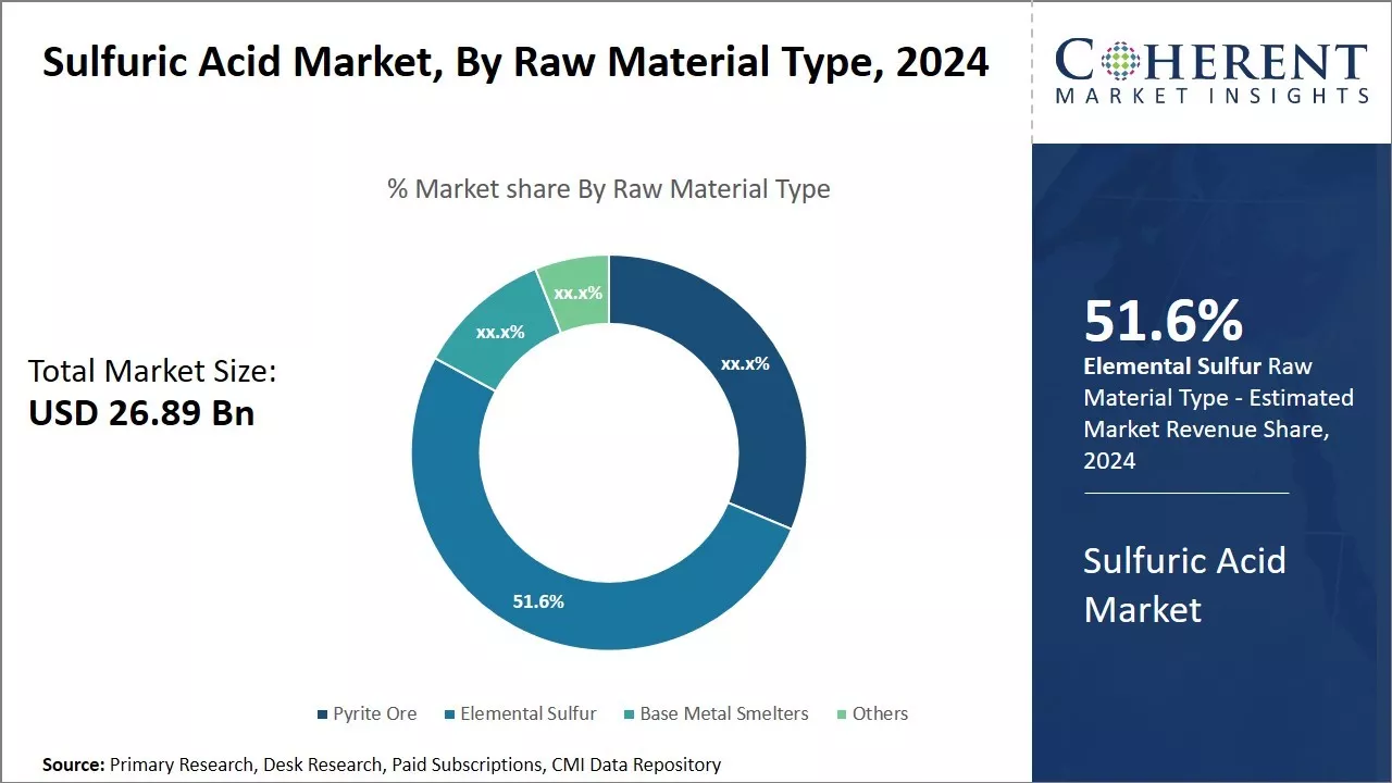 Sulfuric Acid Market Insights, By Raw Material Type