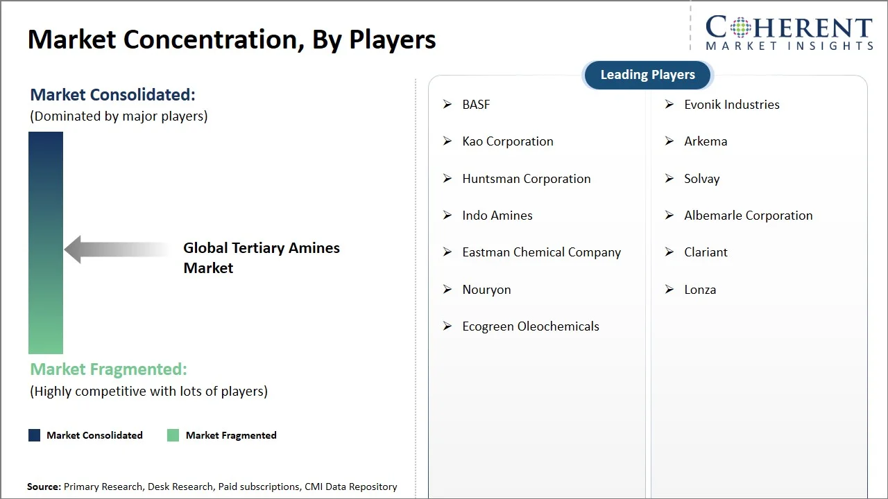 Tertiary Amines Market Concentration By Players Tertiary Amines Market Concentration By Players