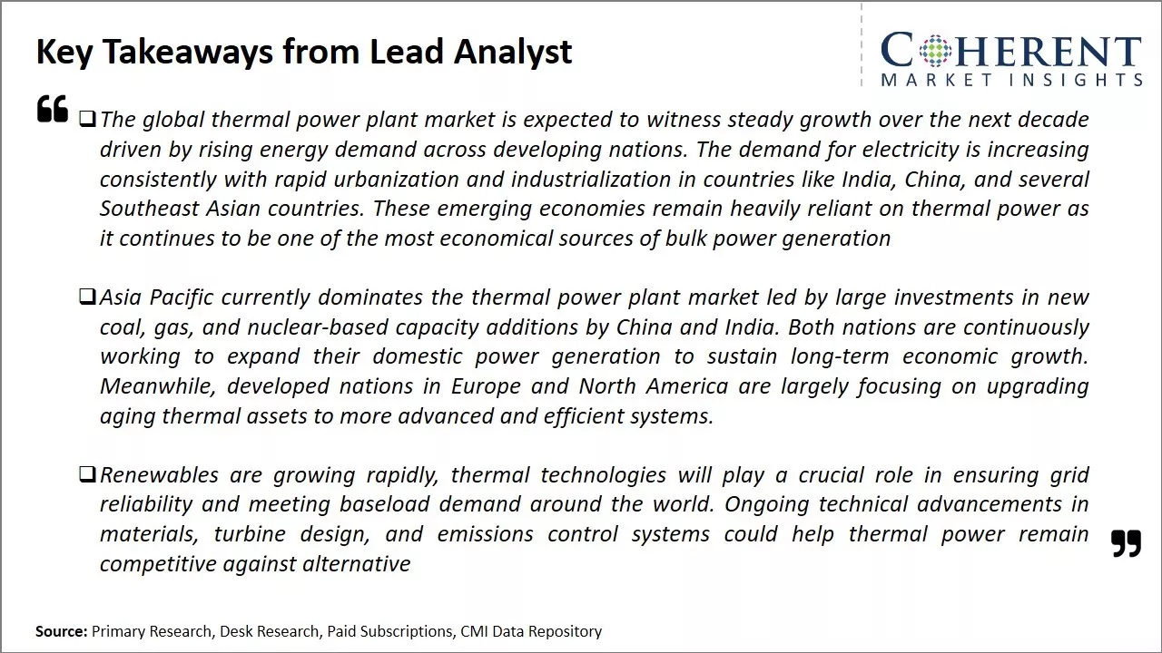 Thermal Power Plant Market Key Takeaways From Lead Analyst