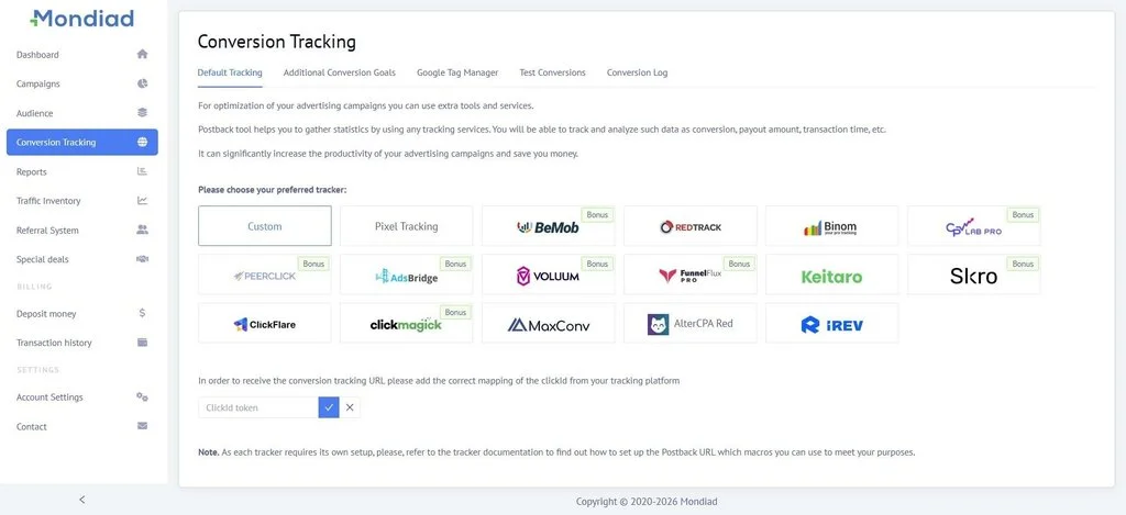 Tracker Integration 