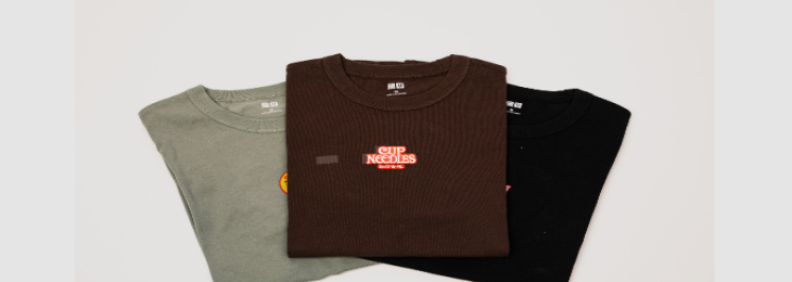 CUP NOODLES® and TOP RAMEN® team up with UNIQLO® to add fun noodle designs to your clothes